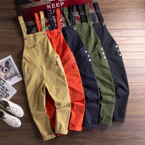 Mens Boys Summer Overalls Detachable Belt Sleeveless Trousers Straight Casual Long Pants Pockets Plus Size Plus Size S-4XL