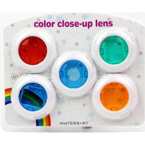 5 PCS Colorful Close Up Lens Filter Set for Fujifilm Instax Mini 8 8 9 7s kt