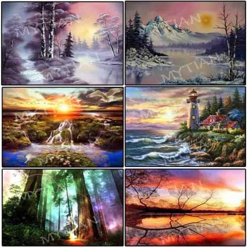 NewSeaside scenery' home decor Embroidery Pattern resin full square/round diamond 5D DIY paintings Cross stitch mosaic stickers