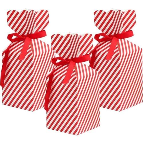 New 50 Pcs Candy Box with 50 Rope,Xmas DIY Gift Cake Boxes Party Dessert Cookie Paper Packaging Bag,Wedding Gifts Bag