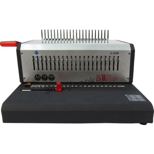 Electric binding machine U-S98 comb-type binding machine rubber ring clip bar dual-use binding machine comb bookbinding machine