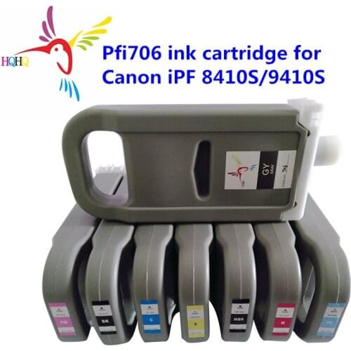 8 Color 700ML PFI706 Empty Compatible Cartridge For Canon iPF8400/9400/ 8410/9410 Printer PFI706 Cartridge without Ink for Canon