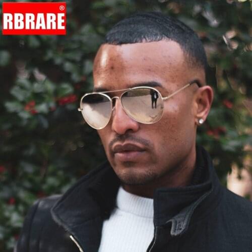 RBRARE Metal Large Frame Sunglasses Women/Men Brand Designer Sun Glasses Vintage Reflective Outdoor Driving Gafas De Sol Mujer