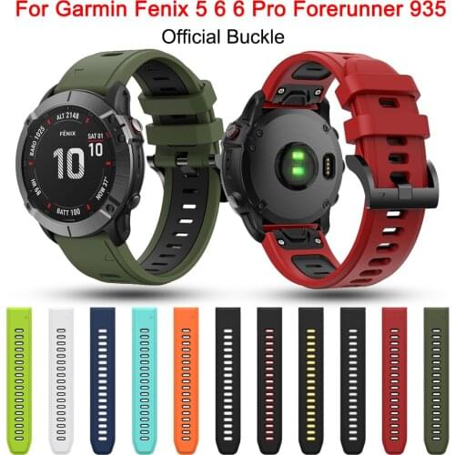 22mm Smart Watch Band sport Straps For Garmin Fenix 5 6 6 Pro For Garmin Forerunner 935 945 Quick Release Silicone Strap
