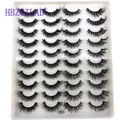 NEW 20 Pairs 3D Faux Mink Eyelashes Natural Thick Long False Eyelashes Dramatic Fake Lashes Makeup Extension Eyelashes maquiagem