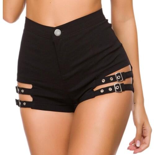 Party Club DJ Dance Shorts Women Bandage High Waist Sexy Biker Shorts Mini Skinny Korean Style Hot Short Pants Feminino