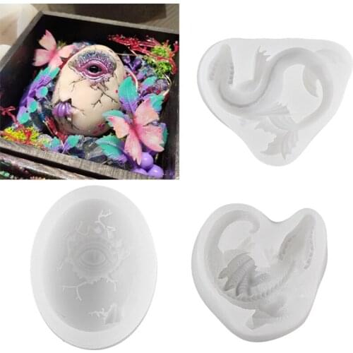 634D Dragon Epoxy Resin Mold Concrete Cement Polymer Clay Silicone Mould DIY Crafts Fondant Cake Decorating Tool