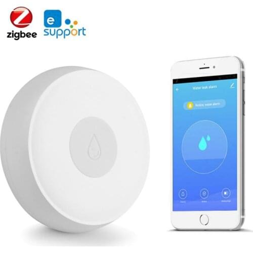 Ewelink Zigbee Smart Water Leak Sensor Wireless Flood Detector Water Leak Alert Detection Water Level Overflow Alarm