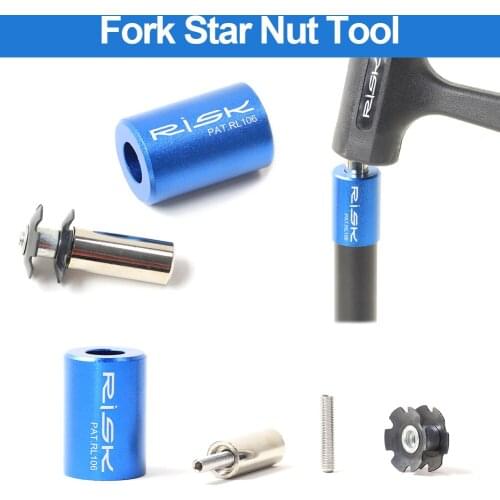 Bicycle Front Fork Star Nut Installation Tool Bicycle Headset Tool With Spare Screws And Star Nuts Bike Sun Flower Driving Repai