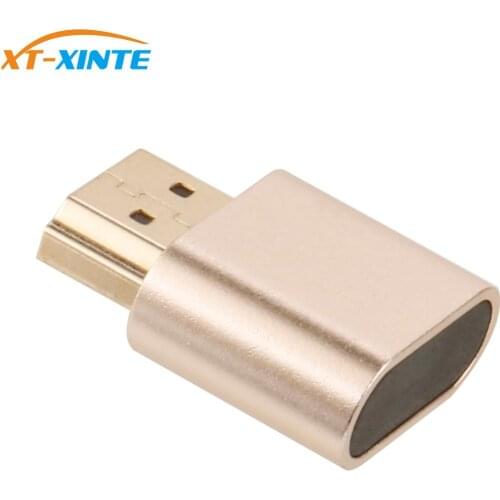 1PCS Virtual Display Adapter HDMI-compatible 1.4 DDC EDID Dummy Plug Headless Ghost Display Emulator Video card Lock plate