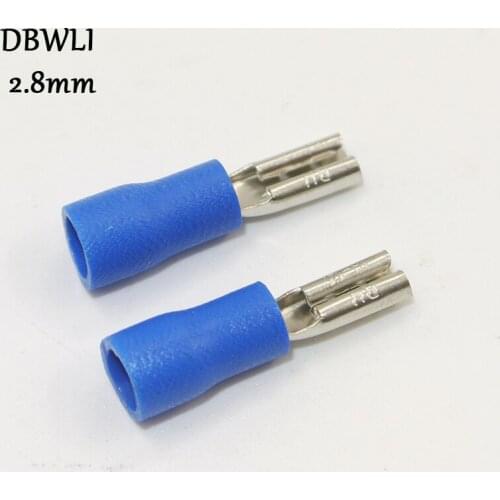1000 pcs 2.8mm 16-14 AWG Blue Female Male Insulated Electrical Spade Connector Terminals Wire Crimp