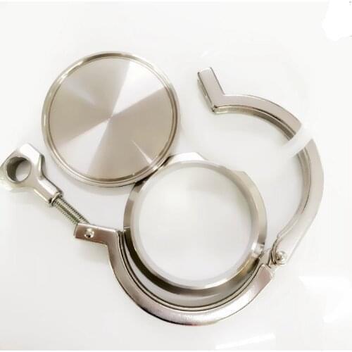 12" Tri Clamp x 305mm Pipe K319mm Stainless Sanitary 1 PC SS304 Weld Ferrules + 1 PC Clamp + 1 PC Silicon Gasket + 1 PC End Cap