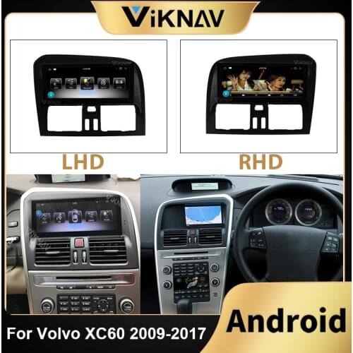 2 din autoradio Tesla style stereo for-Volvo XC60 2009-2017 LHD RHD car radio multimedia player Android GPS navi DVD player
