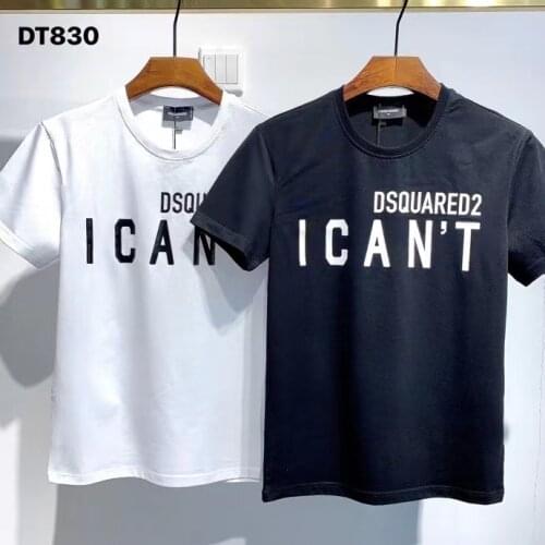 2021 New Style DSQ2 Fashion Trend Mens Advanced Printing Short-Sleeved T-Shirt DT830