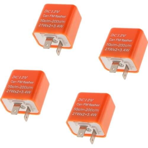 4PCS Car Motorcycle Adjustable Flasher 3Pin Relay Fix LED Turn Signal Flash