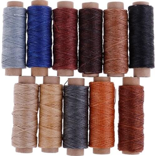 50m/Roll DIY Waxed Sewing Thread For Leather Shoe Hand Stitching Crafts Tool Hand Stitching For Leather Sewing Thread