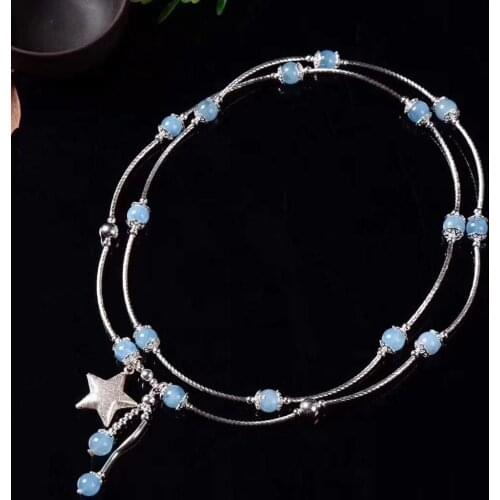 S925 sterling silver accessories accessories fashion jewelry DIY handmade, worn by Ms. Hai Lan Bao hand string