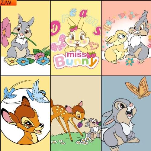 Disney 5D DIY Diamond Painting Fawn Bambi Diamond Inlaid DIY Full Diamond Embroidery Living Room Home Decoration