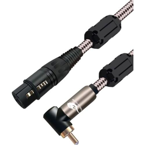 Audio Cable Angled RCA Male to XLR 3 Pin Female for Amplifier Sound Card CD Signal Conversion XLR F to RCA Cable 1M 2M 3M 5M 8M