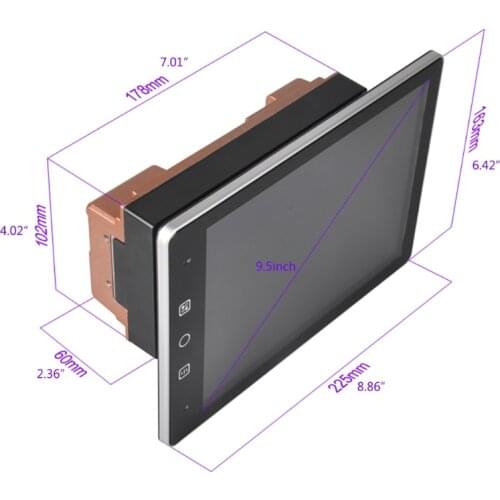 X7AE Double-Din Car-Stereo with GPS Bluetooth-compatible FM 9.5 Inch High Definition Screen Radio Multimedia Player Camera