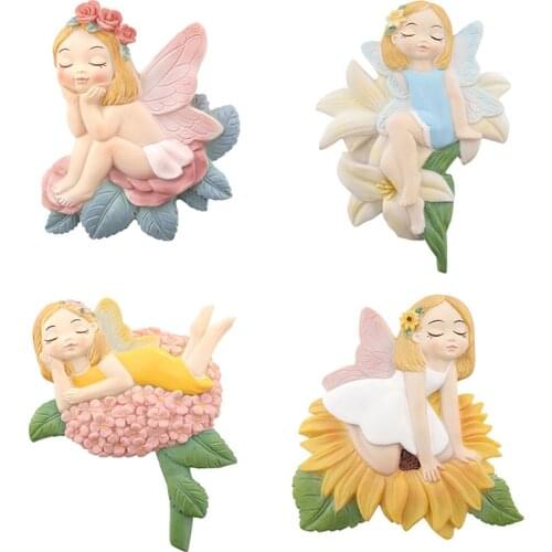 Flower Fairy Lovely On-off Switch Sticker Wall Resin 3D On-off Switch Outlet Wall Sticker Cover Cartoon Room Decor