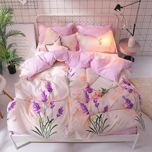 40Designer Bedding Set Egyptian Cotton Bed Sheets and Pillowcases Beding Set Pink Bedspread for Bed Super King Size Duvet Cover