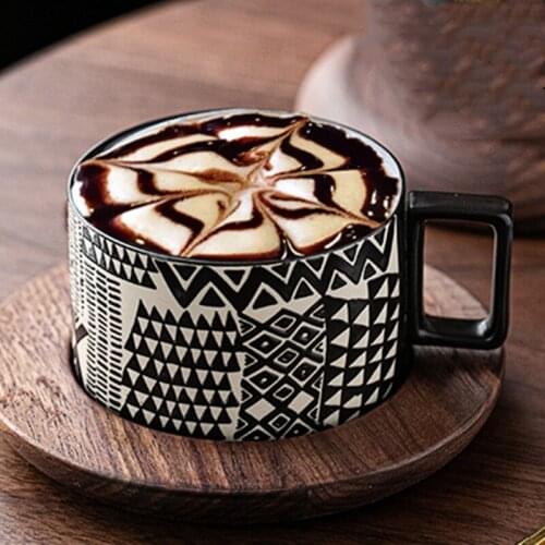 Porcelain Coffee Mugs with spoon European Ceramic Cups Afternoon tea Cup Milk water Mugs Gift