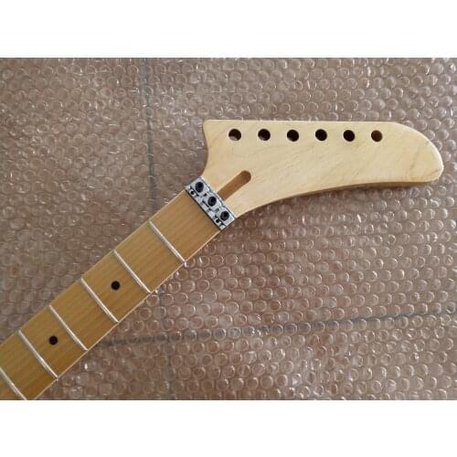 Maple 22 Fret Electric Guitar Neck Banana headstock For ST style Floyd Rose nut
