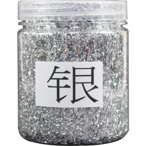 Imitation Gold Leaf Wire,Alloy Thread Sliver ,Sliver Foil Wire for Tinsel Wall Decoration,Nail Art,Arts and Crafts,5g