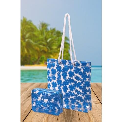 Arsimo Rope Beach Bag And Makeup Bag Set of 2