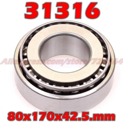 80x170x42.5 mm Tapered Roller Bearings 31316 27316E HR31316J 31316JR 31316A E31316J 31316VC12 31316U 31316E 80*170*42.5