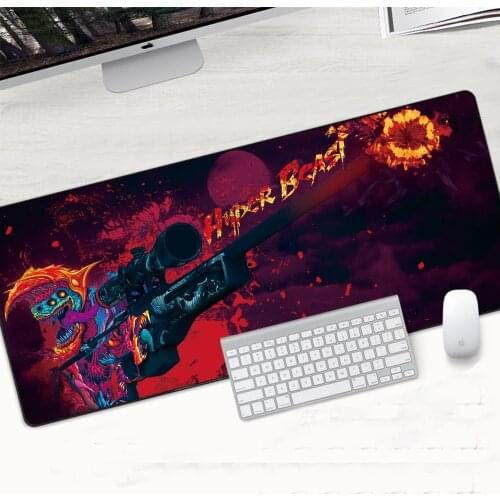 CSGO Mouse Pad Counter-Strike Large Gaming Mat Hyper Beast for CS GO XL Pad Grande AWP for Gamer Mousepad PC Muismat 900x400x2mm