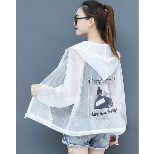 Womens Jacket 2020 Summer New Sequin Large Size 3XL Sun Protection Shirt Thin Section Casual Fashion Cardigan Jacket Female