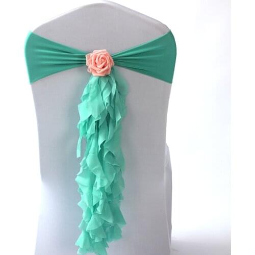 DEAREST 10pcs wedding chivari chair sash Spandex Chair Bands Spandex Chair Sash Stretch Lycra chair bands snake