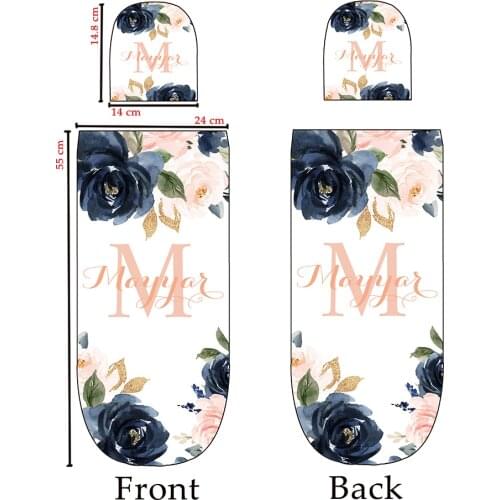 LVYZIHO 2pcs Newborn Baby Personalized Swaddle Wrap Swaddling Sleeping Bag Blanket Hat Set