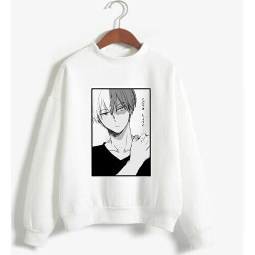 My Hero Academia Sweatshirt Japanese Anime Women Men Todoroki Sweatshirt Unisex Loog Sleeve Hoodie