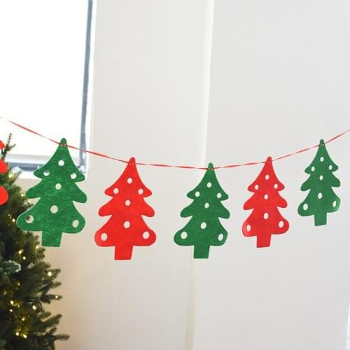 DIY Non-Woven Flags Letter Sock Elk Bunting Banners Kids Christmas Party Decoration Supplies Merry Christmas Room Banner Decor