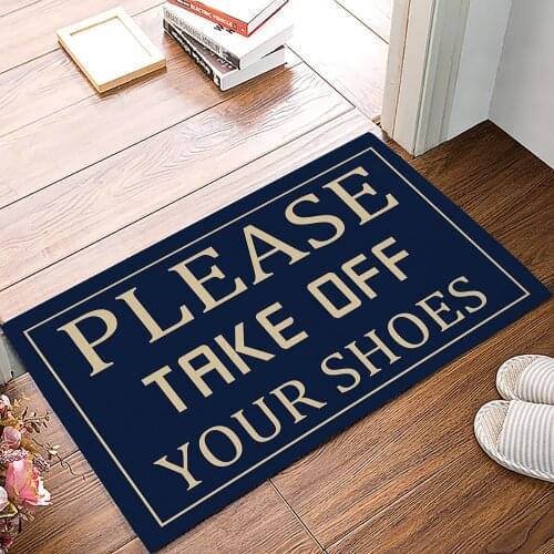 Please Take Off Your Shoes Doormat for Entrance Door Bathroom Hallway Non-Slip Rugs Home Decor Kitchen Mats