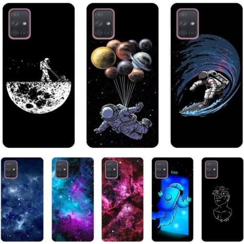 For Samsung Galaxy A51 A 51 A515F Case Cover Soft Pattern Phone Case For Samsung Galaxy A71 A 71 A717F Silicone Case Back Cover