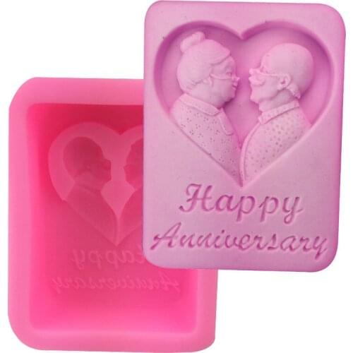 Old together Mould Craft Art Silicone 3D Soap Mold Craft Molds DIY Handmade Candle Molds S379