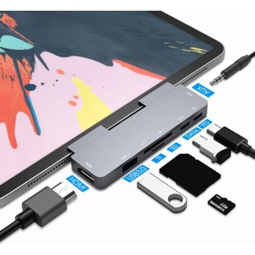 USB Type C TO USB 3.0/2.0 Adapter 60W PD Quick Charging Data Transmission 7 IN 1 HUB For ipad Pro MacBook Type C Phone