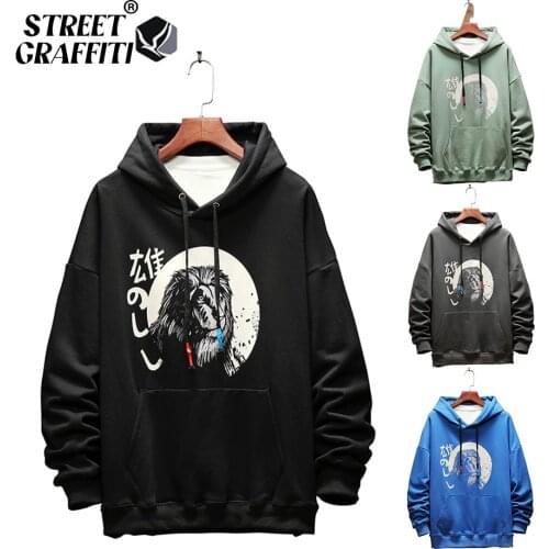Fashion Brand Mens Hoodies 2021 New Spring Autumn Male Casual Sweatshirts Print Japanese Anime Sweatshirt Men Hoodies Sudadera