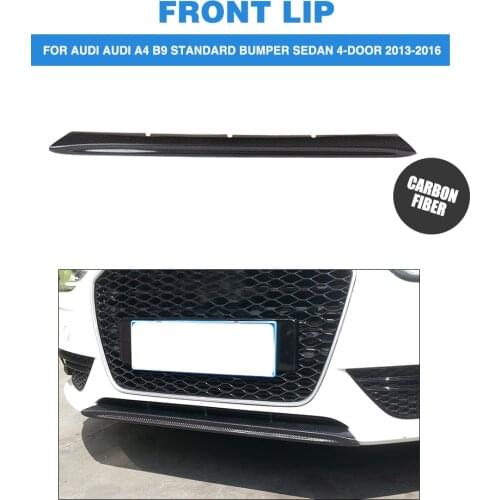 Carbon Fiber Front Bumper Splitters Lip Spoiler for Audi A4 B8.5 Standard Bumper Sedan 4-Door 2013 - 2016