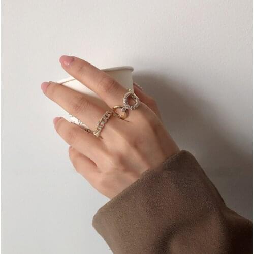 S925 Sterling Silver Rings for WomenCrystal Ring Fashionable Light Luxury Adjustable Opening Jewelry Accessories Wholesale