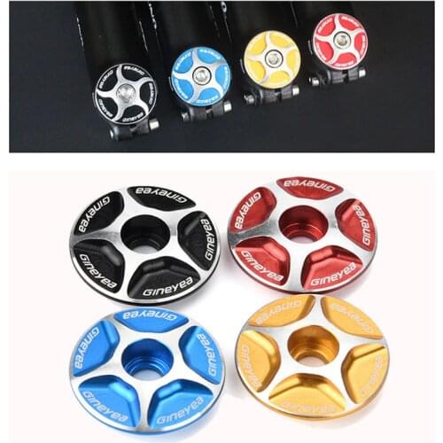 1pc Aluminum Threadless Road MTB Bike Bicycle Stem Accessories Headset Top Cap Cover elegant design solid color Cycling Bike 6