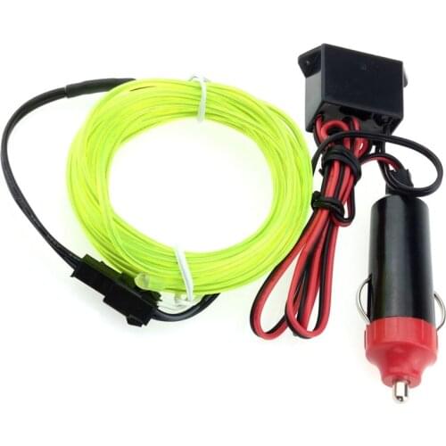 10 Color 3M Car decorative Led thread sticker indoor decals tags Holiday accessory Flexible Neon Light EL Wire Rope Tube car 12V