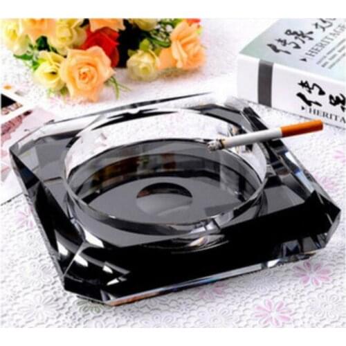 15cm Square ashtray Crystal ashtray Advertising promotional gift