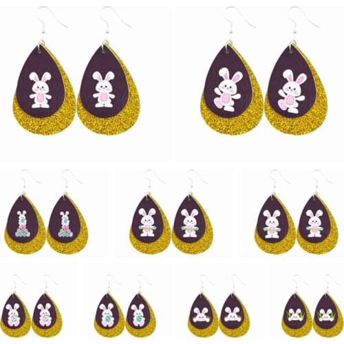 2021 Happy Easter Gnomes Eggs Earrings My First Colorful Basket Bunny Hole Boy Earrings Stock