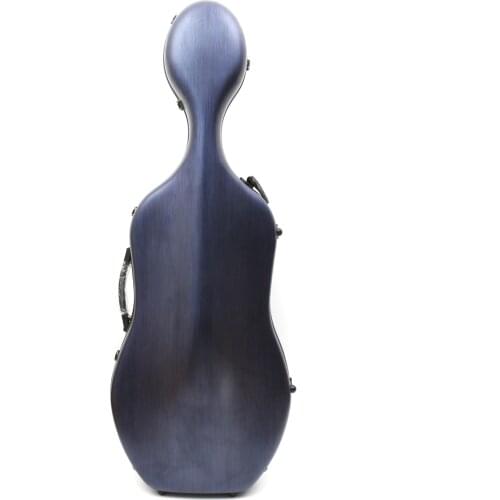 3/4 Cello Case Carbon Fiber Blue Cello Box Protect Carry Cello Strong Light