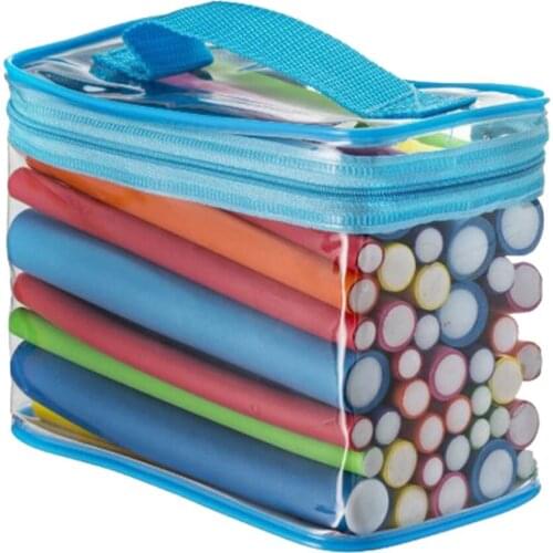 42pcs Flexible Roller Rubber Curling Sticks Foam Hair Curling Tools Women Girl Portable Hair Curler Foam Roller Rods